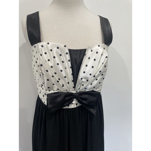 VTG Y2K Gunne Sax Jessica McClintock Satin Party Prom Bubble Dress Polka Dot 7‎ - Picture 2 of 10